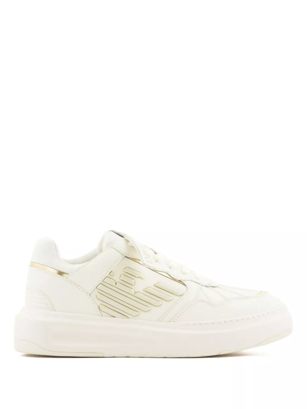 Affordable Ea7 Emporio Armani logo-embossed leather sneakers Women 0130