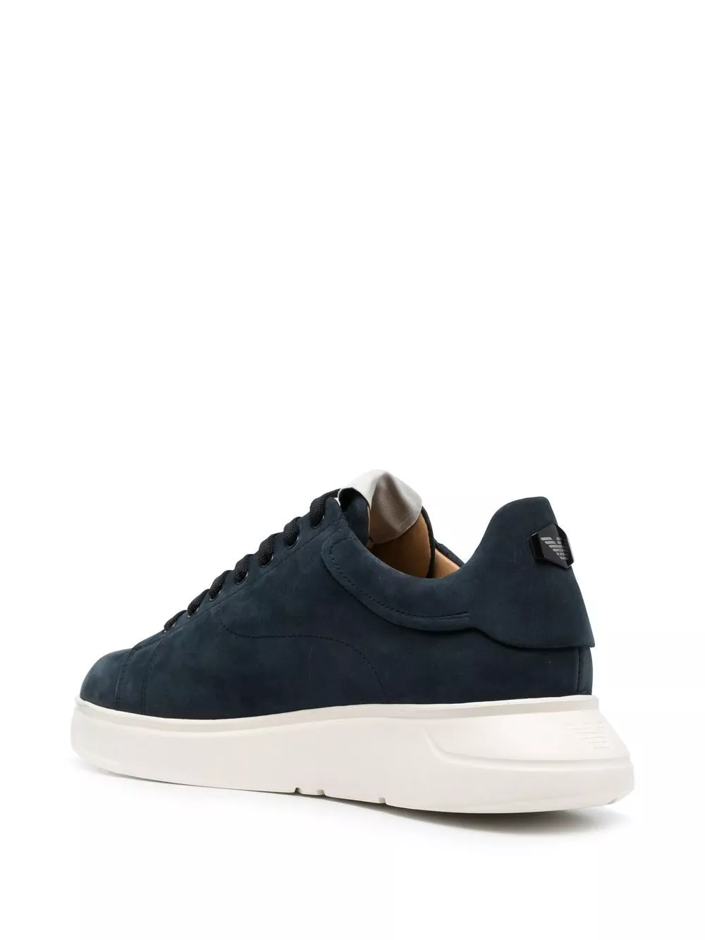 Affordable Emporio Armani logo-patch low-top suede sneakers Men 0118