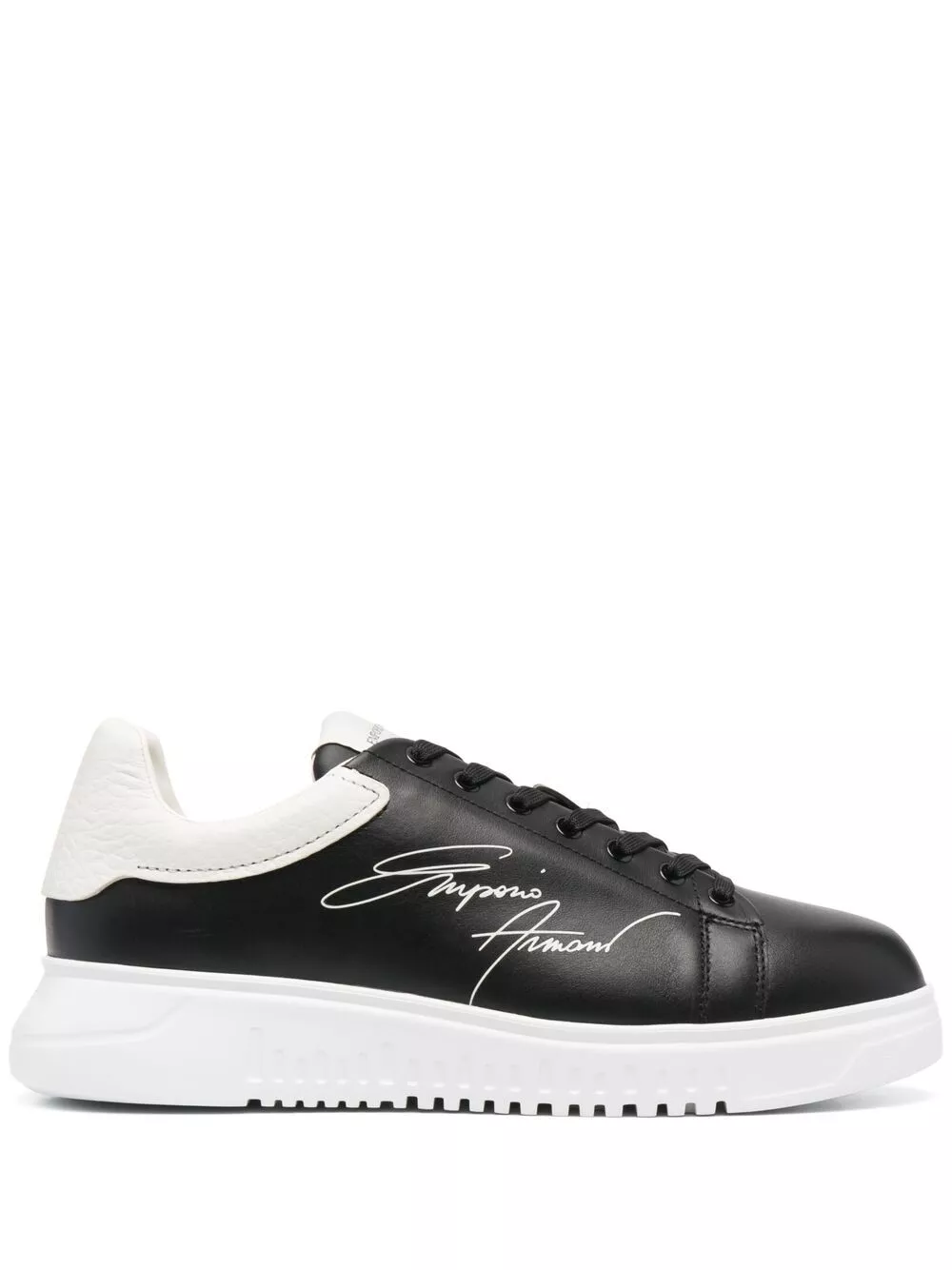 Emporio Armani signature logo-print leather sneakers Men 0118