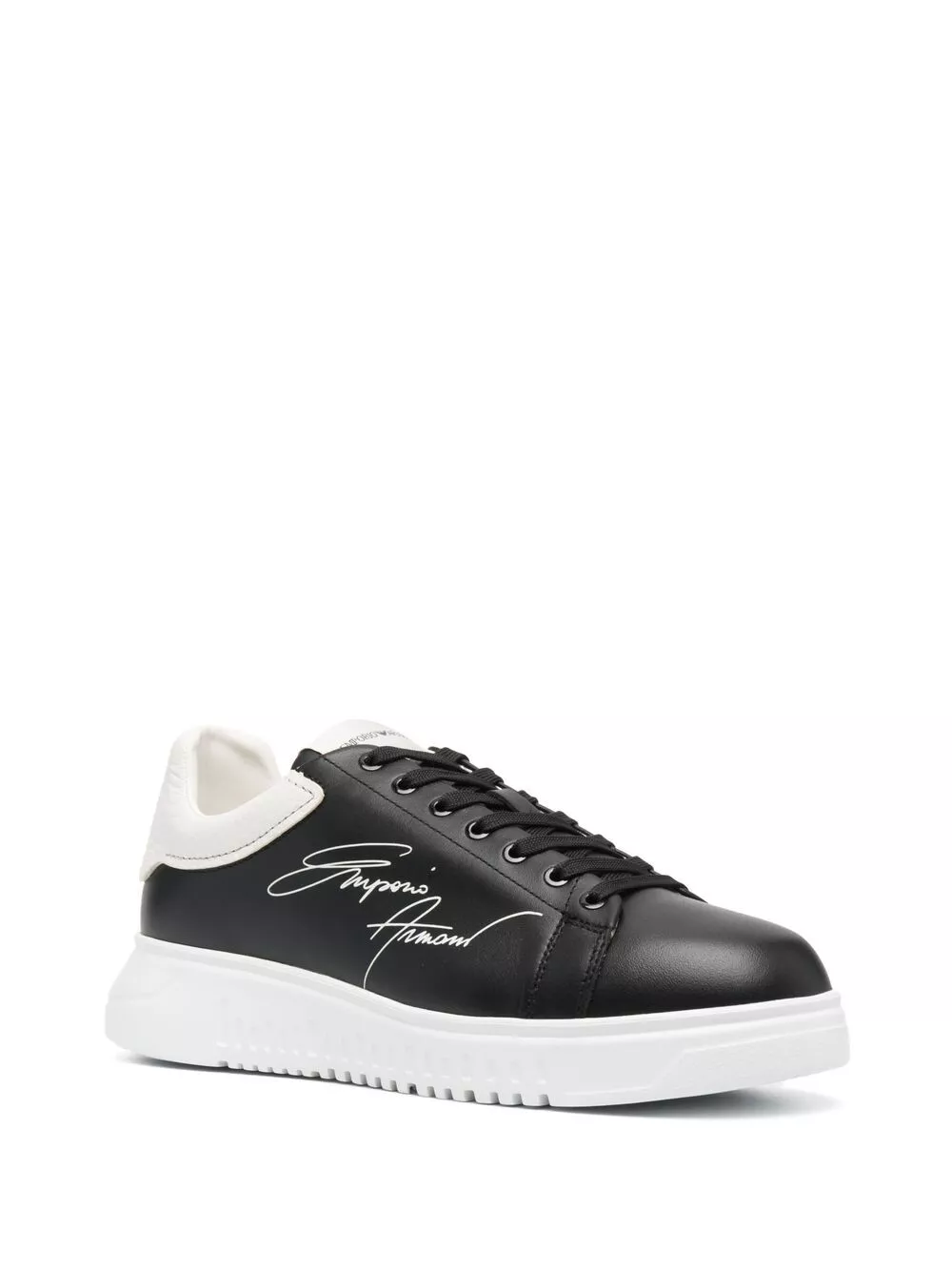 Affordable Emporio Armani signature logo-print leather sneakers Men 0118