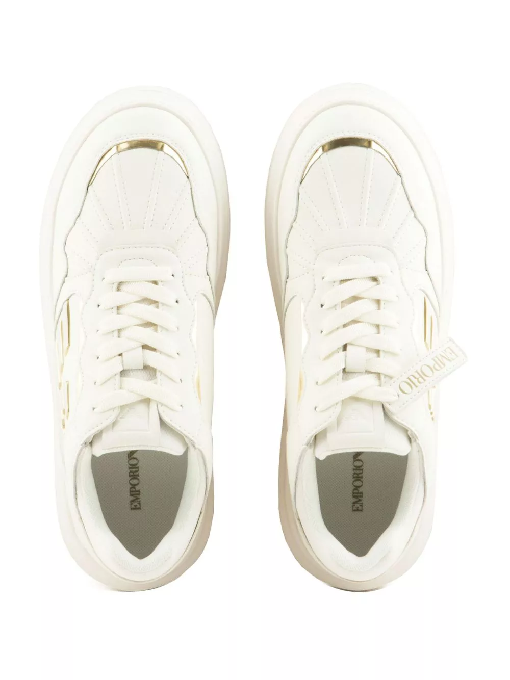 Affordable Ea7 Emporio Armani logo-embossed leather sneakers Women 0130