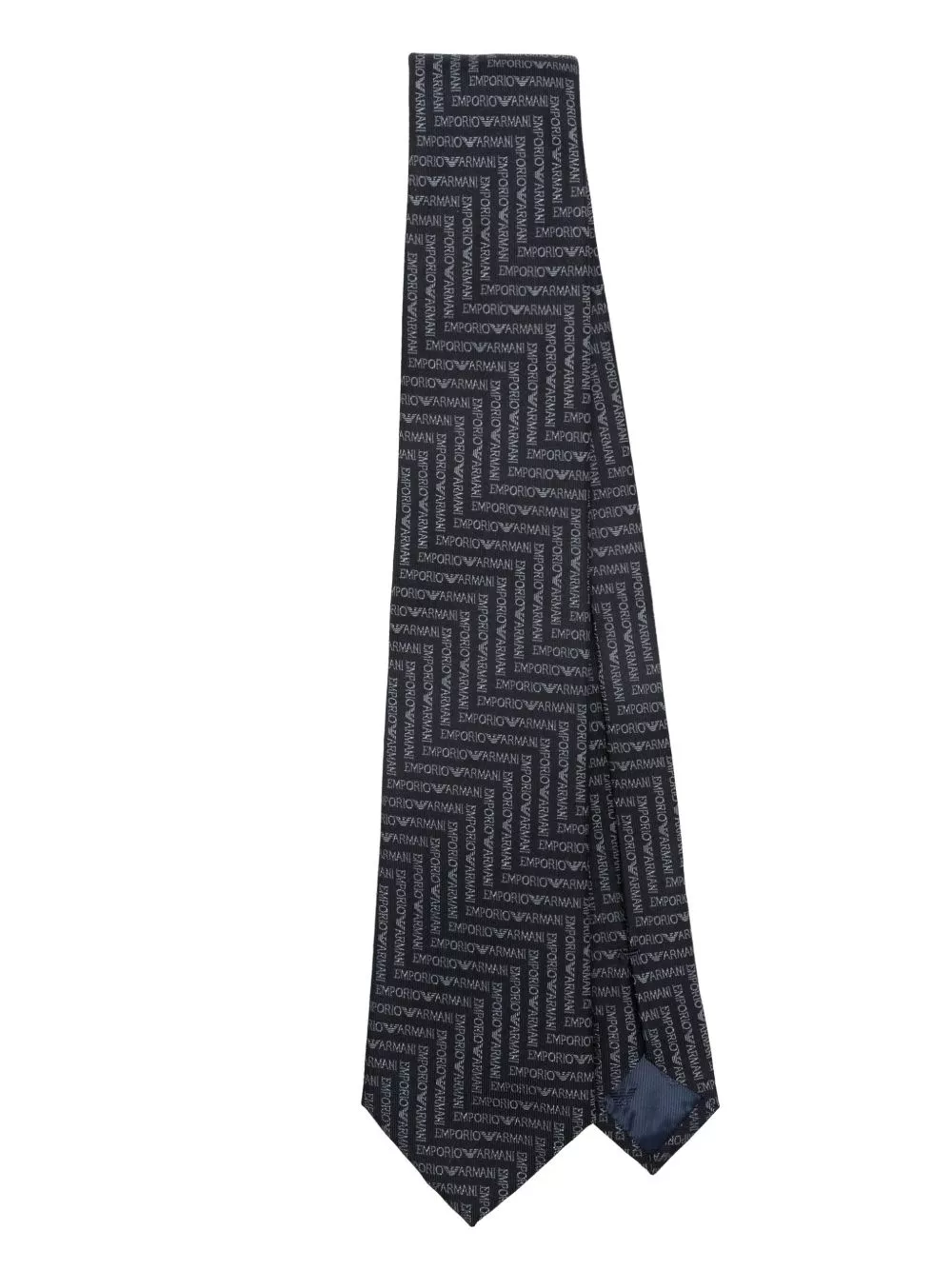 Emporio Armani logo-jacquard silk tie Men 0116