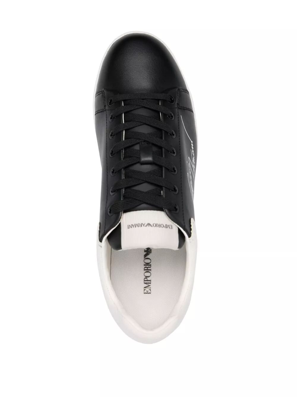 Affordable Emporio Armani signature logo-print leather sneakers Men 0118