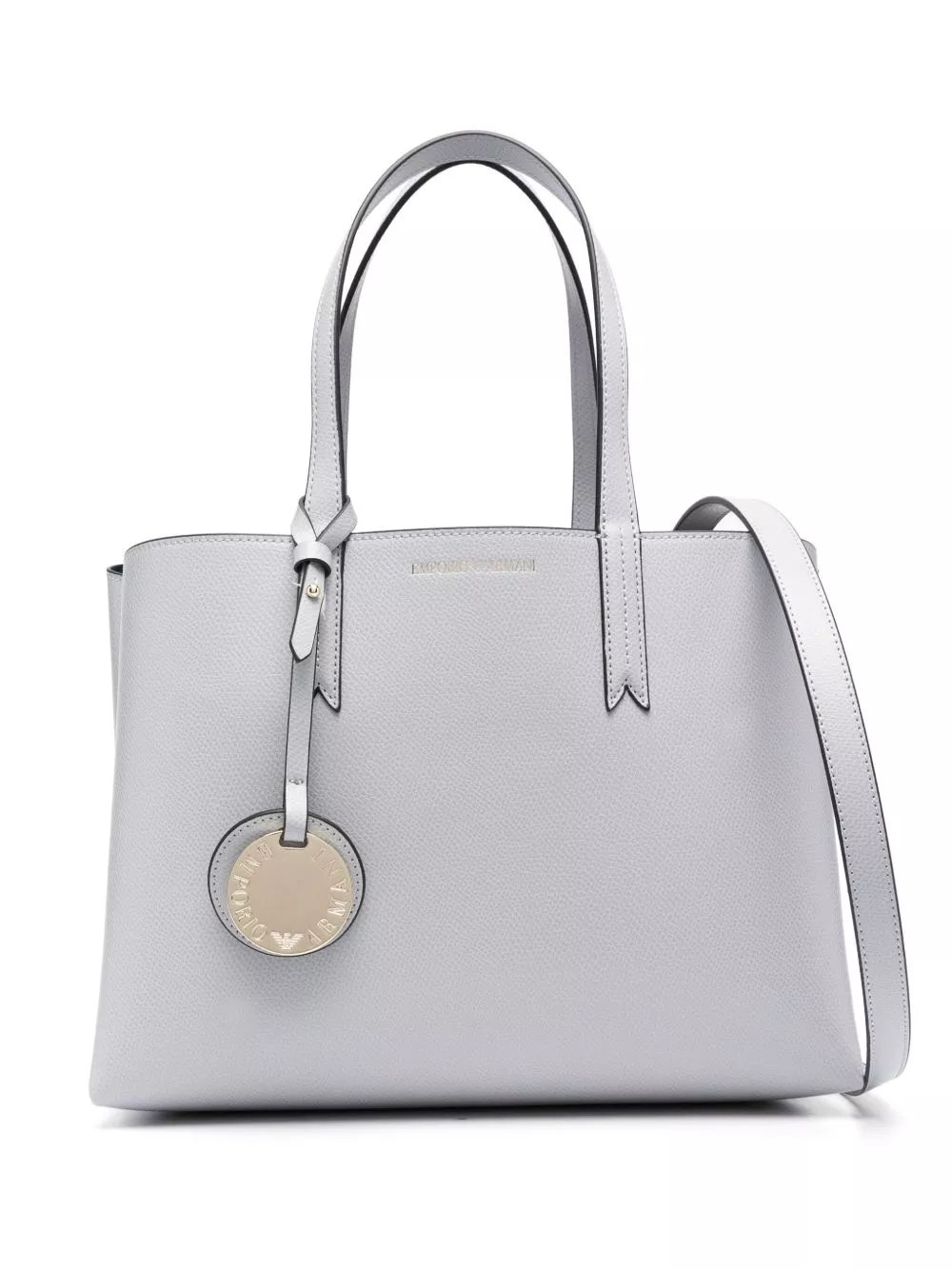 Emporio Armani logo-stamp grained tote bag Women 0125