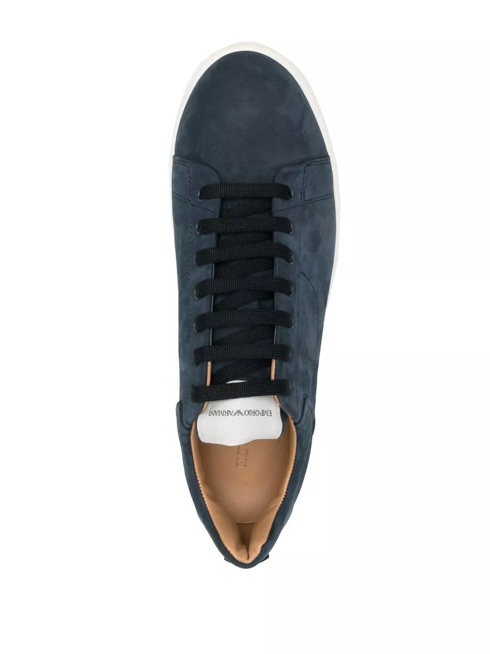 Affordable Emporio Armani logo-patch low-top suede sneakers Men 0118