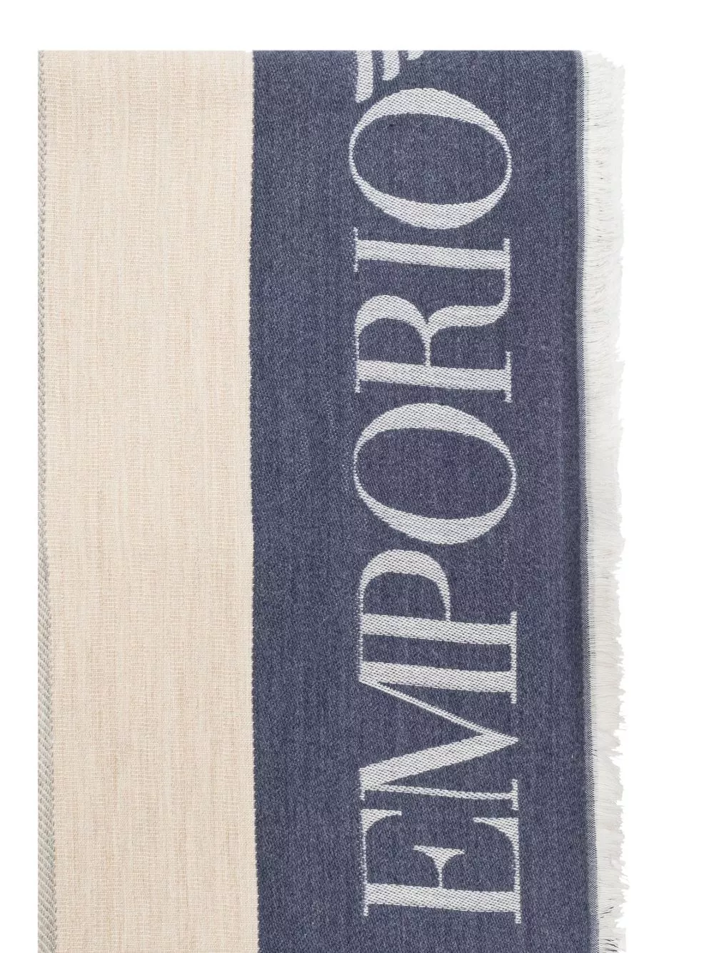 Cheap Emporio Armani logo-jacquard striped scarf Women 0123