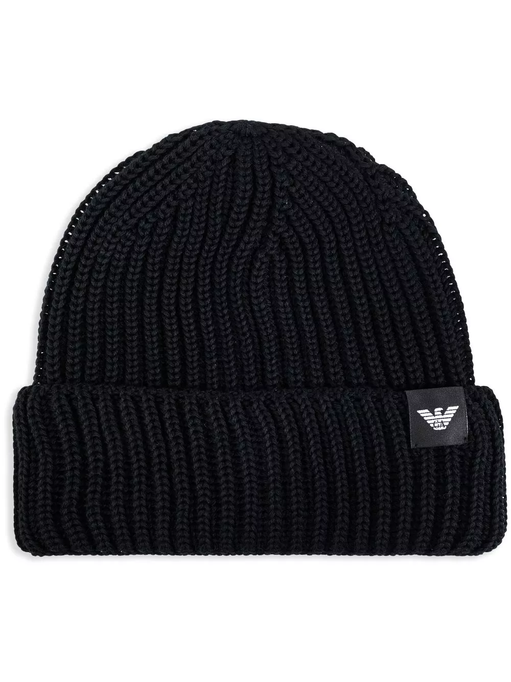 Cheap Emporio Armani logo-patch knitted beanie Men 0127