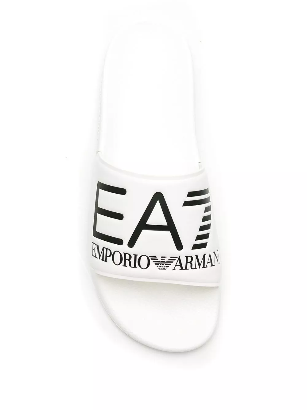 Affordable Ea7 Emporio Armani logo-embossed faux-leather slides Men 0124