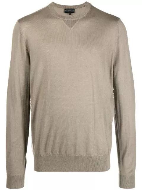 Emporio Armani ribbed-knit crew neck sweatshirt Men 0114