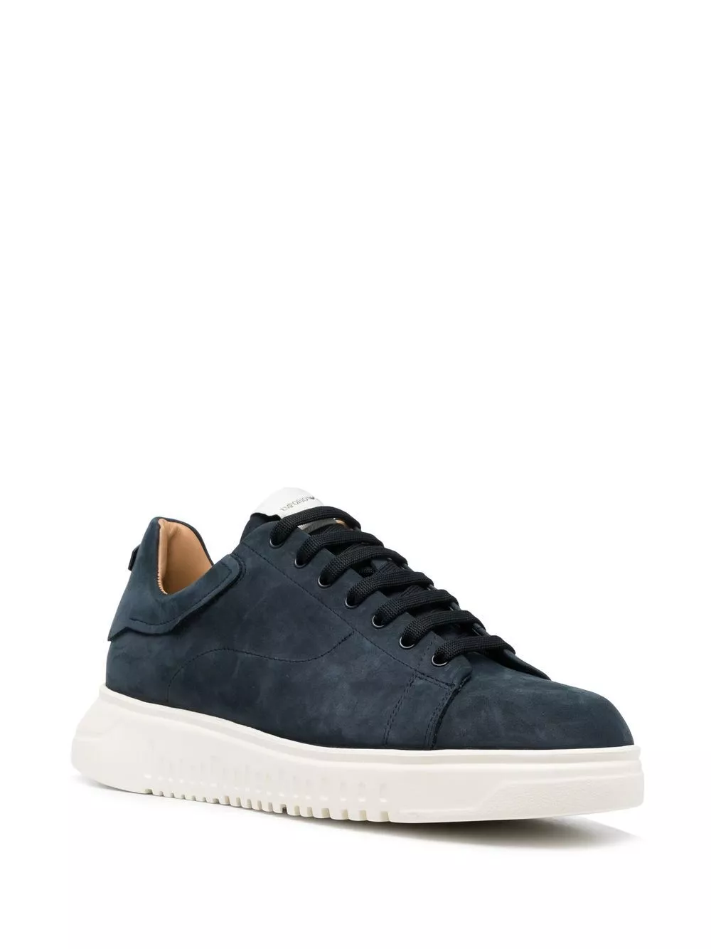 Affordable Emporio Armani logo-patch low-top suede sneakers Men 0118