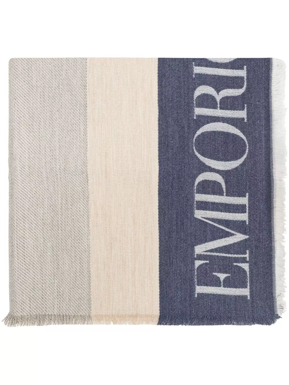 Cheap Emporio Armani logo-jacquard striped scarf Women 0123