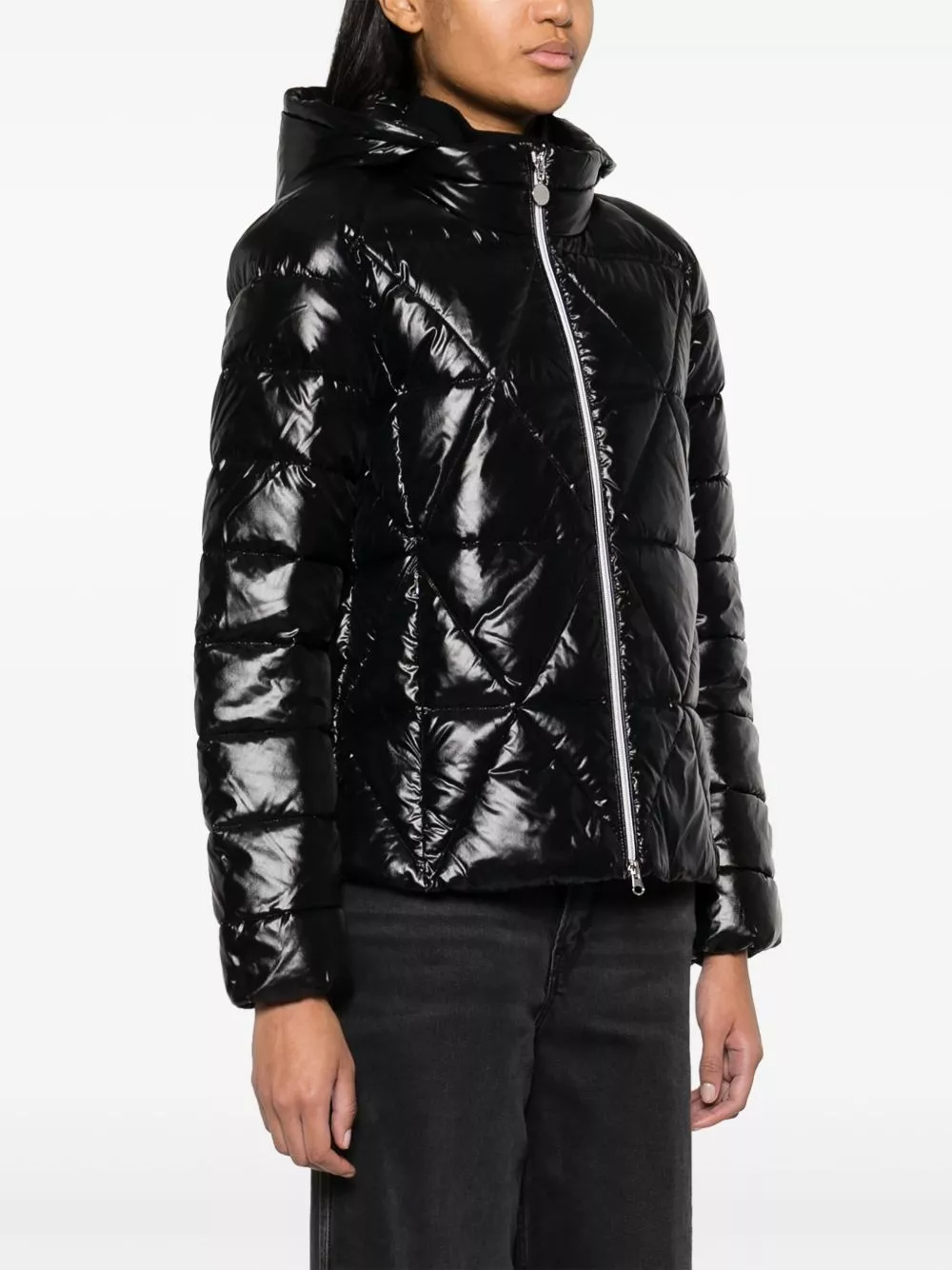 Cheap Ea7 Emporio Armani diamond-quilted hooded jacket Women 0131