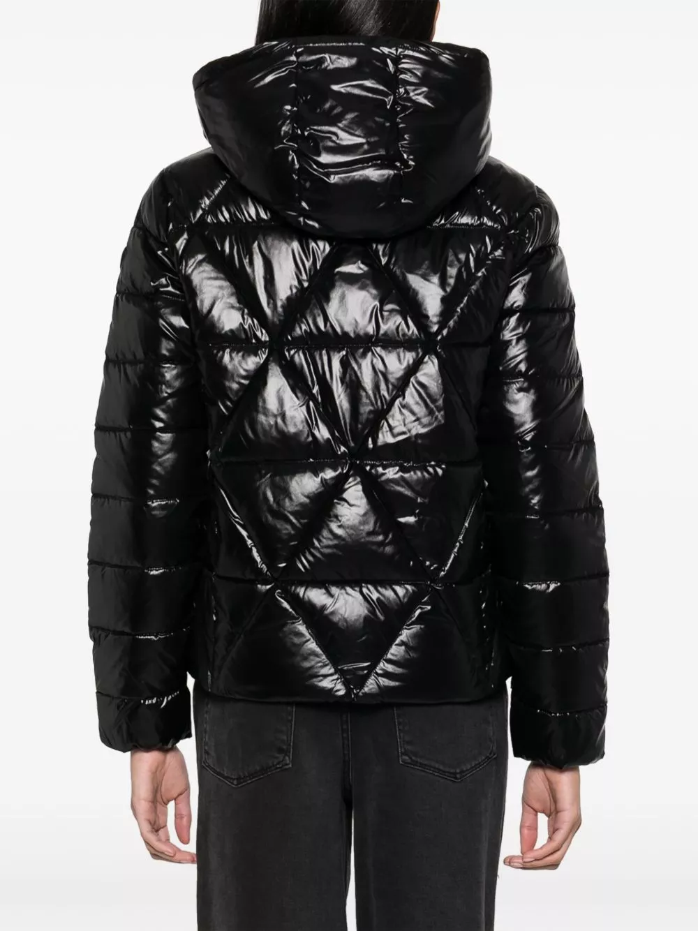 Cheap Ea7 Emporio Armani diamond-quilted hooded jacket Women 0131