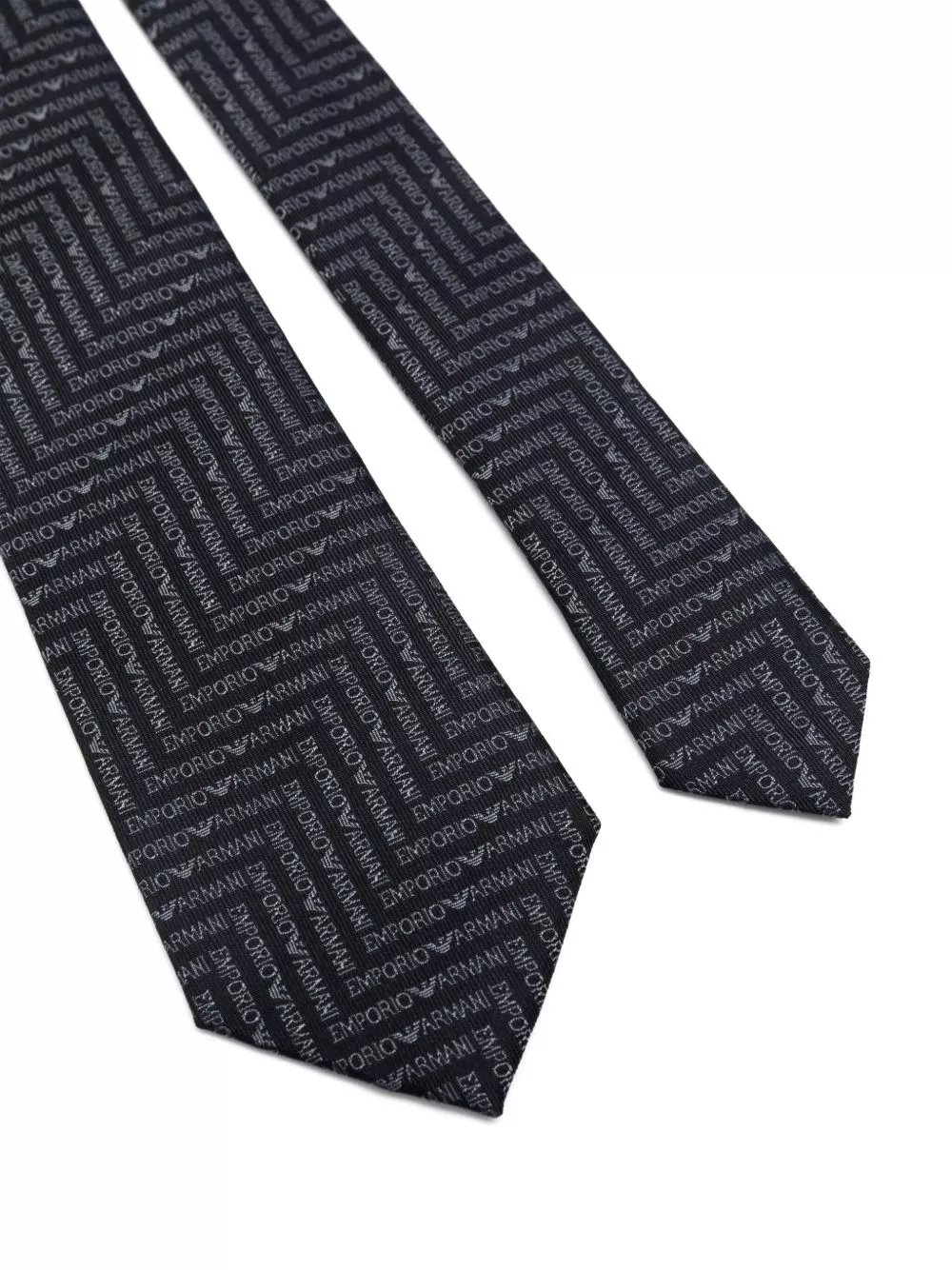 Affordable Emporio Armani logo-jacquard silk tie Men 0116