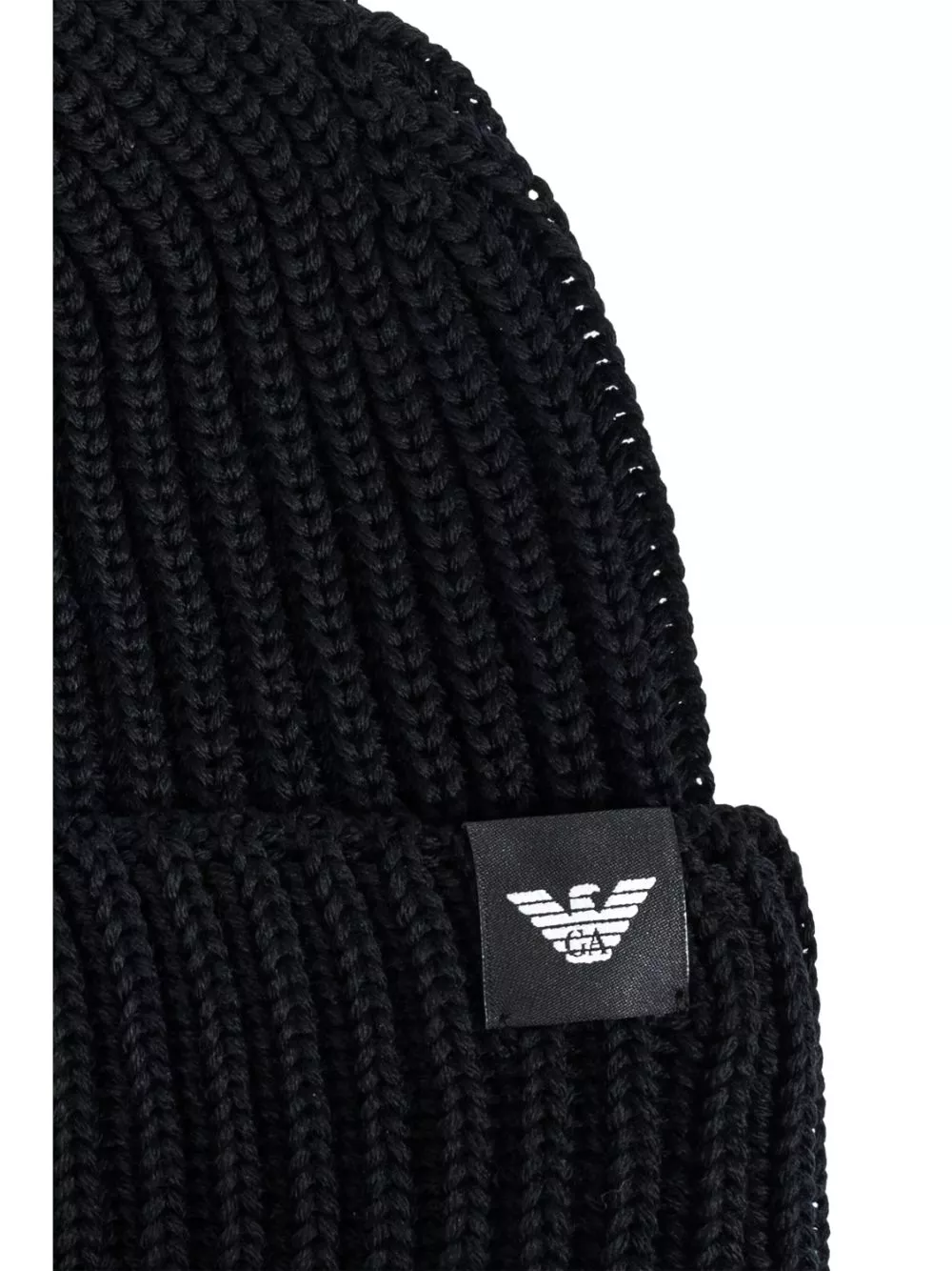 Cheap Emporio Armani logo-patch knitted beanie Men 0127