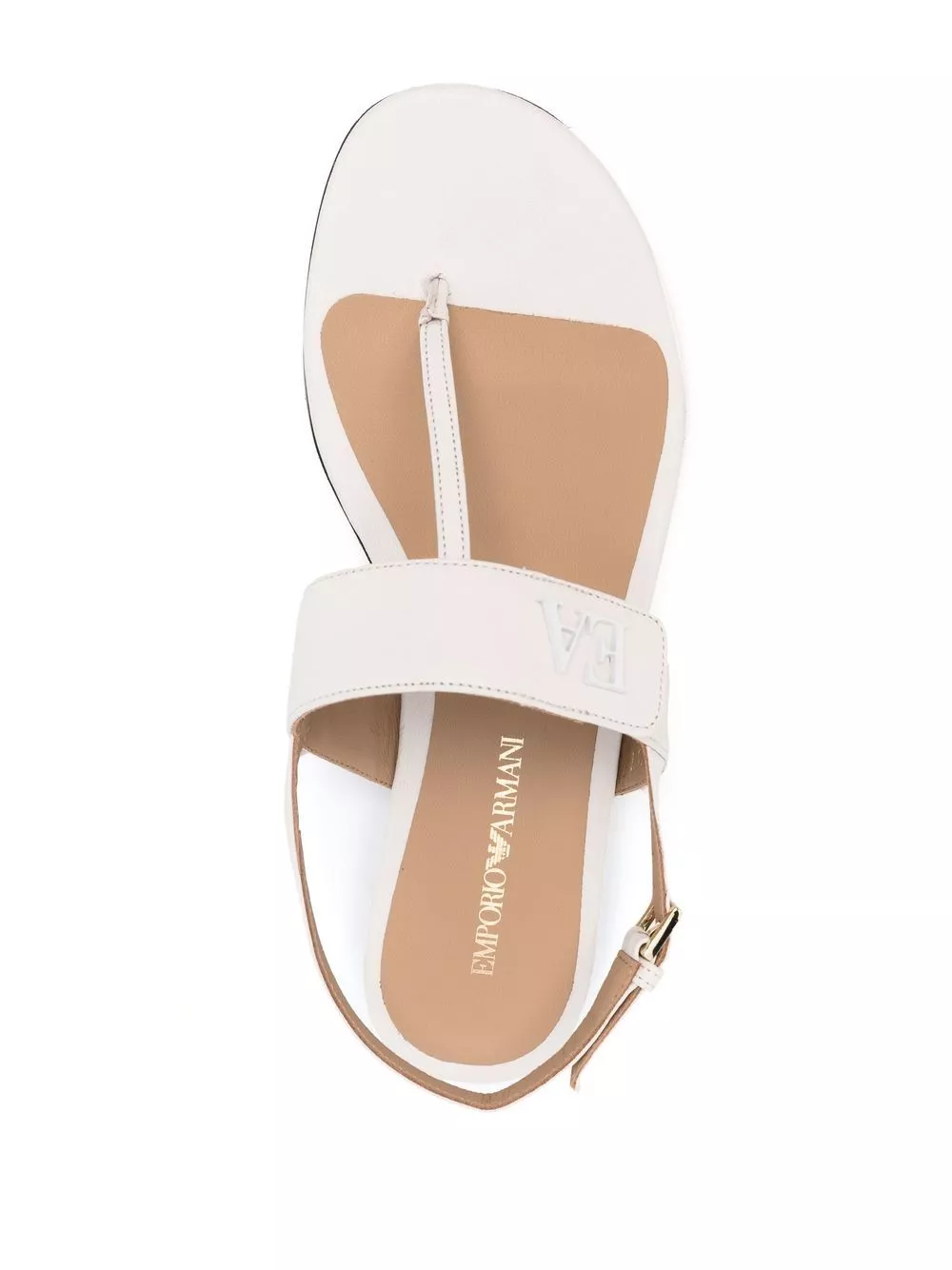 Cheap Emporio Armani logo-plaque leather sandals Women 0122