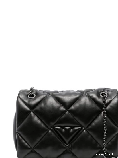 Affordable Women shoulder Emporio bag logo-charm Armani quilted 0222