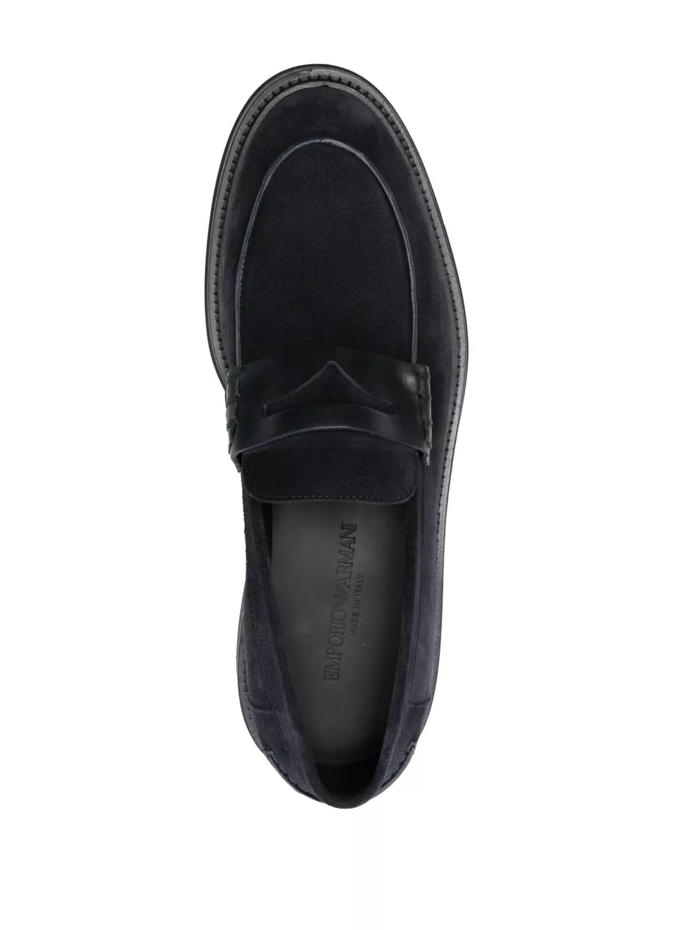 Affordable Emporio Armani penny-slot suede loafers Men 0202