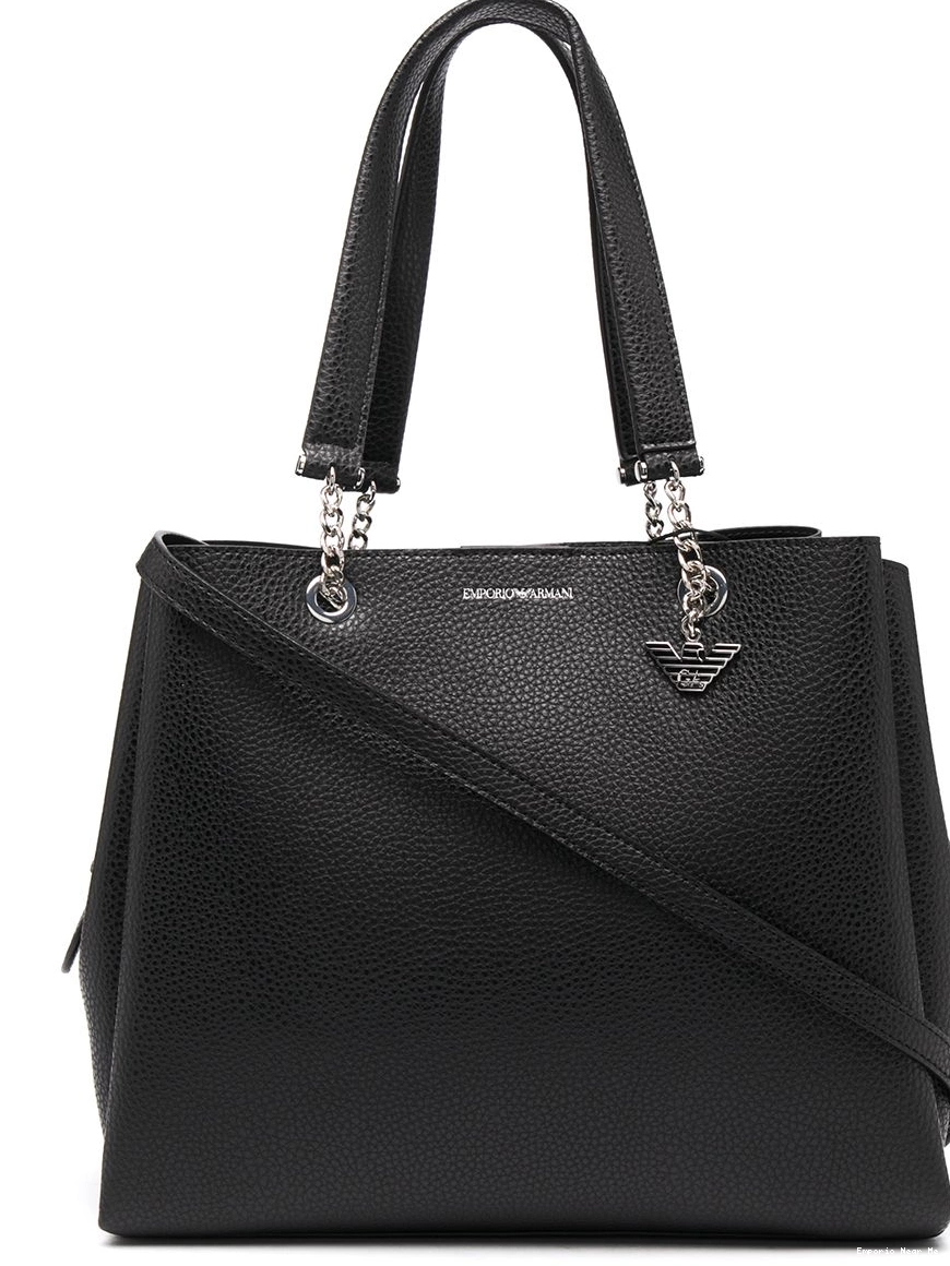 Cheap pebbled-effect tote Women Armani Emporio logo-plaque bag 0223