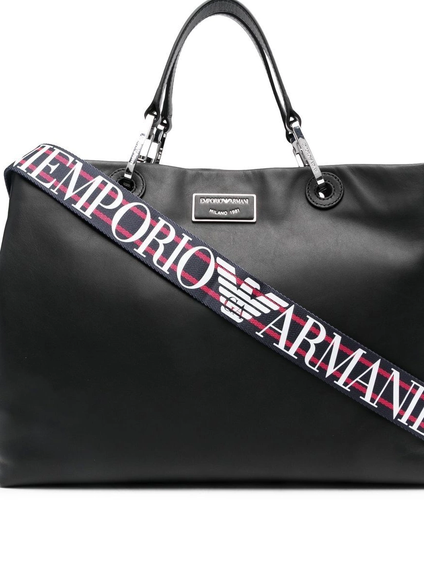 Affordable Emporio bag logo-plaque tote Armani leather Women 0223