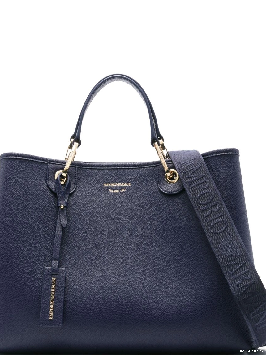 Affordable leather Emporio Armani Women bag logo-tag tote 0213