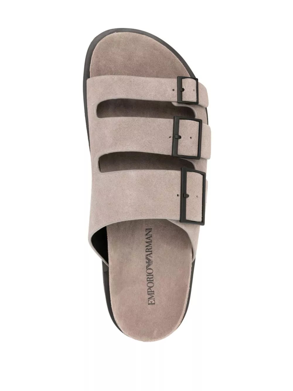 Affordable Emporio Armani debossed-logo suede sandals Men 0202