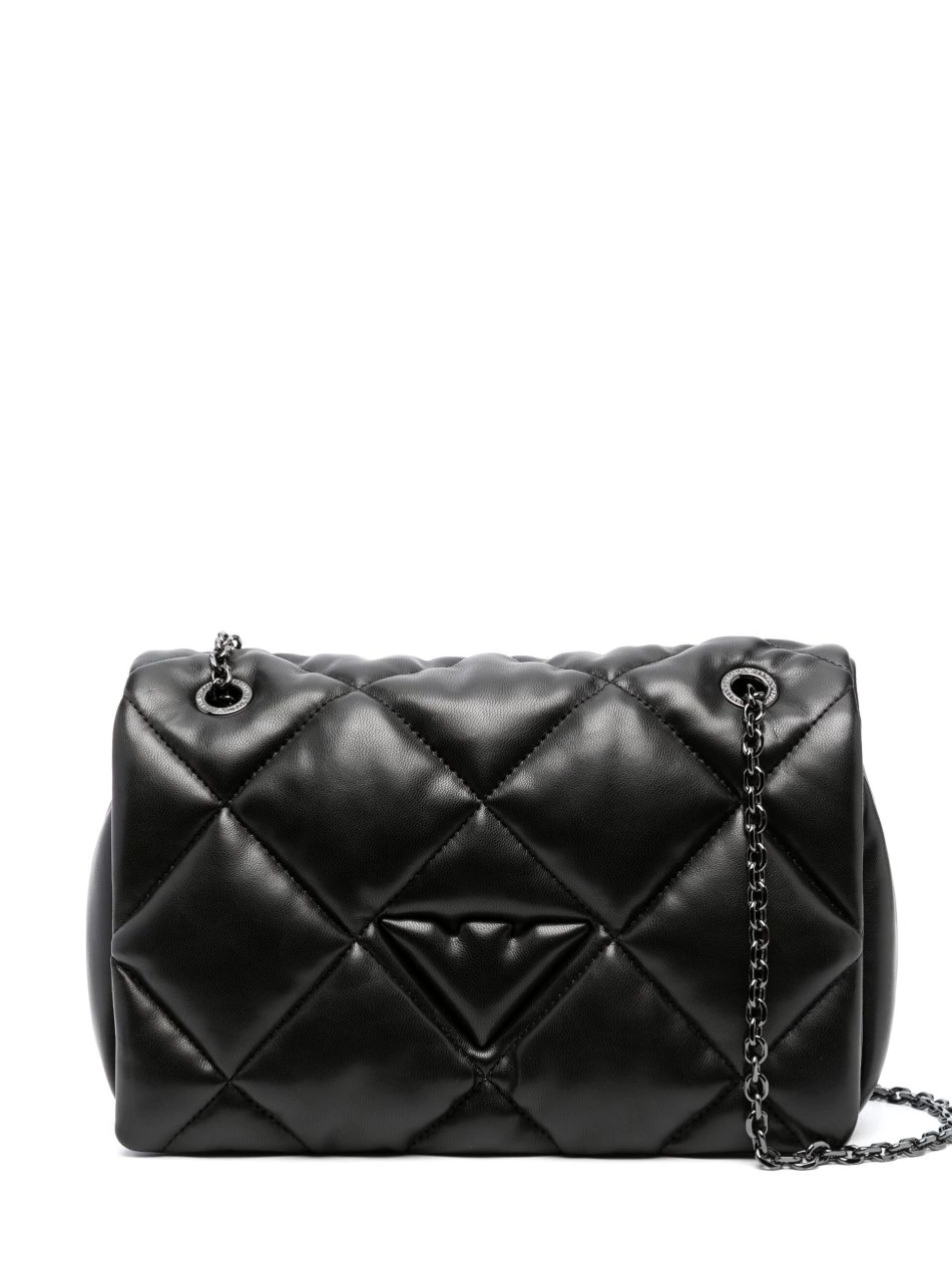 Affordable Women shoulder Emporio bag logo-charm Armani quilted 0222