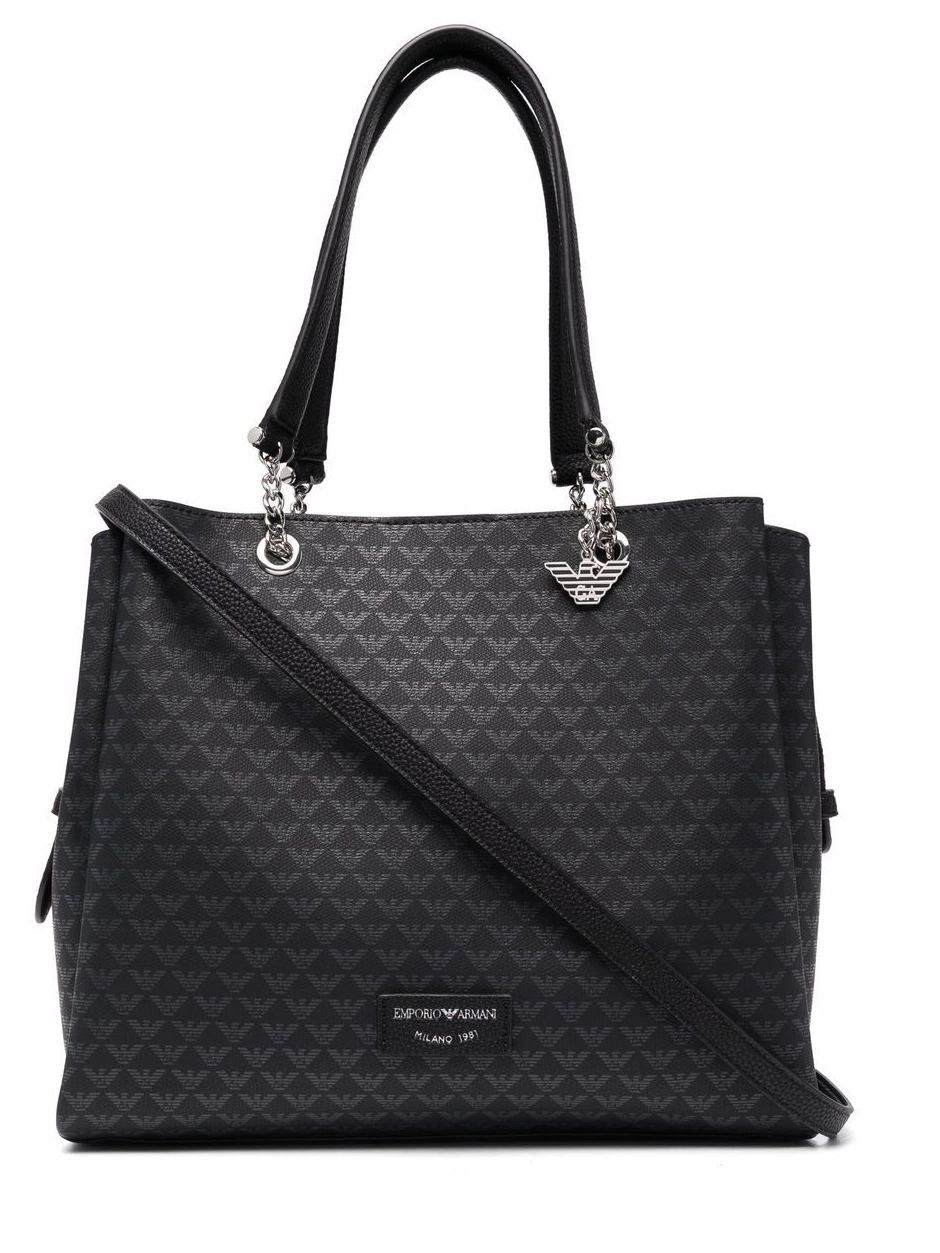 Affordable Women tote Armani Emporio monogram-print bag 0222